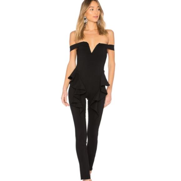 Michael Costello x REVOLVE Jeric Jumpsuit in Black NWT Size Small - Picture 1 of 4